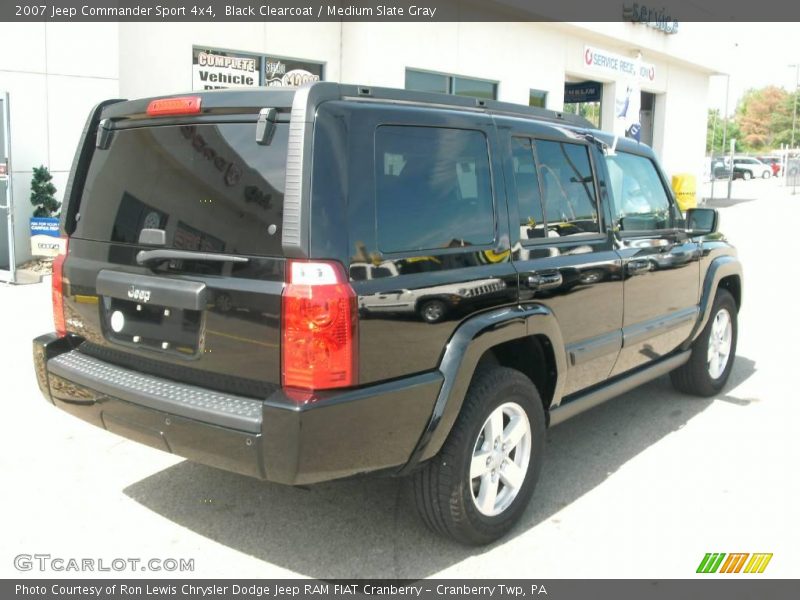 Black Clearcoat / Medium Slate Gray 2007 Jeep Commander Sport 4x4