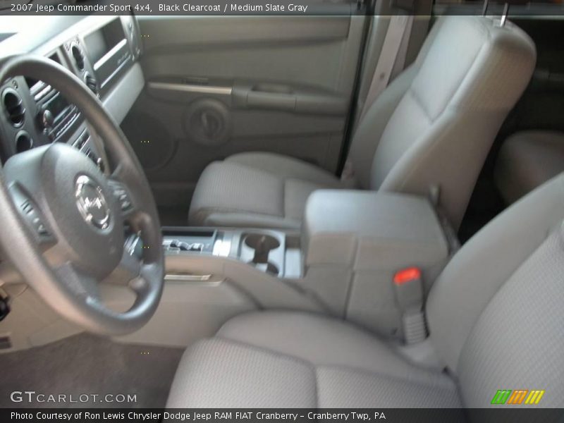 Black Clearcoat / Medium Slate Gray 2007 Jeep Commander Sport 4x4