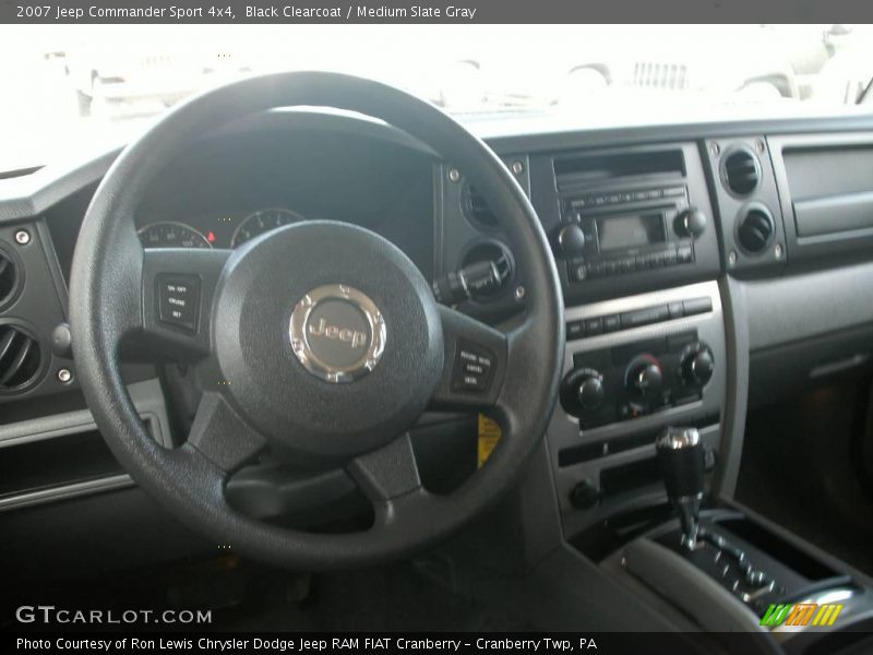 Black Clearcoat / Medium Slate Gray 2007 Jeep Commander Sport 4x4