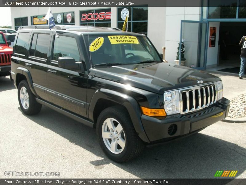 Black Clearcoat / Medium Slate Gray 2007 Jeep Commander Sport 4x4
