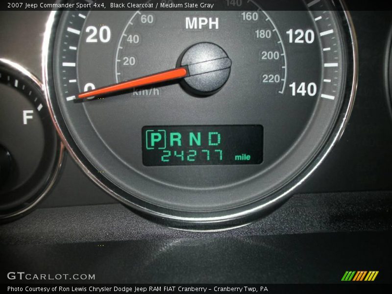 Black Clearcoat / Medium Slate Gray 2007 Jeep Commander Sport 4x4