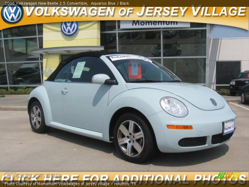 Aquarius Blue / Black 2006 Volkswagen New Beetle 2.5 Convertible