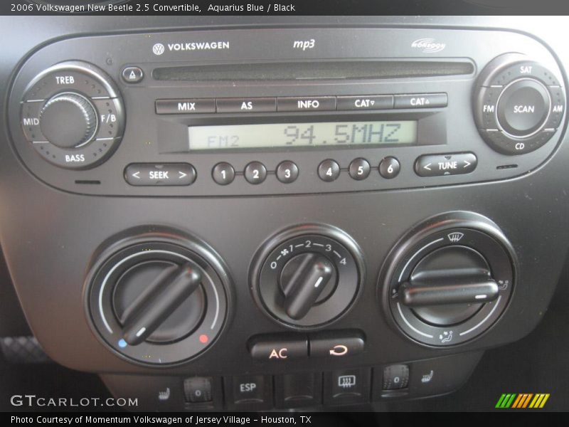 Aquarius Blue / Black 2006 Volkswagen New Beetle 2.5 Convertible