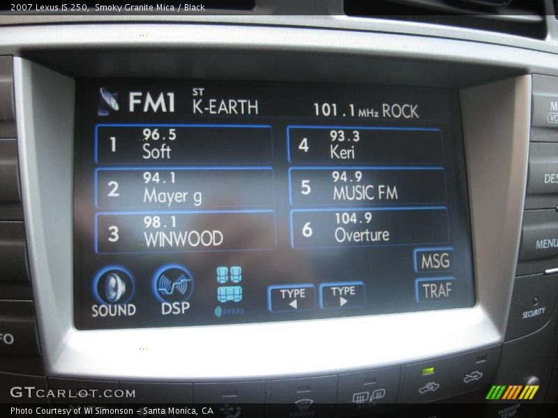 Smoky Granite Mica / Black 2007 Lexus IS 250