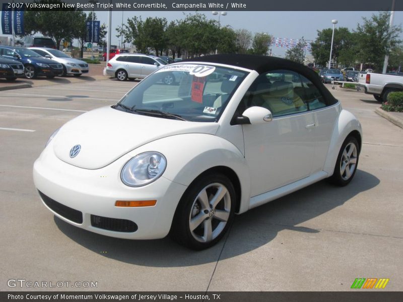 Campanella White / White 2007 Volkswagen New Beetle Triple White Convertible