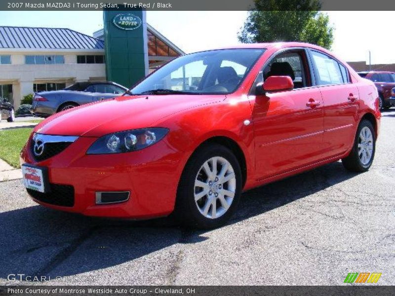 True Red / Black 2007 Mazda MAZDA3 i Touring Sedan