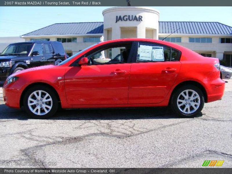 True Red / Black 2007 Mazda MAZDA3 i Touring Sedan