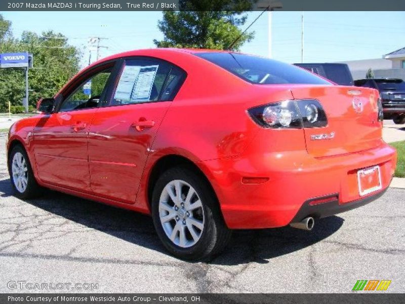 True Red / Black 2007 Mazda MAZDA3 i Touring Sedan