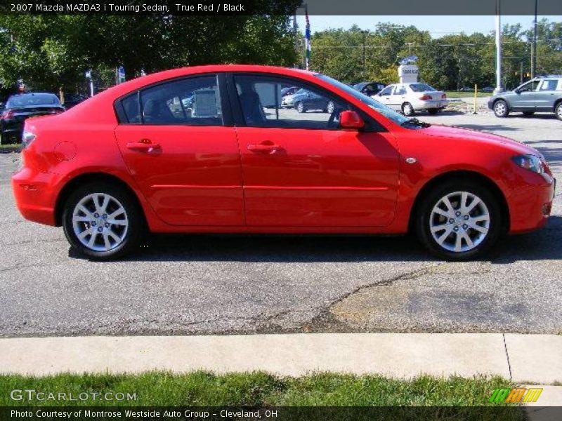 True Red / Black 2007 Mazda MAZDA3 i Touring Sedan