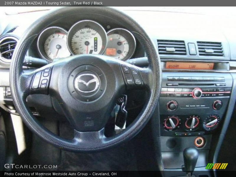 True Red / Black 2007 Mazda MAZDA3 i Touring Sedan