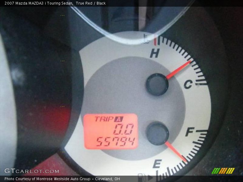 True Red / Black 2007 Mazda MAZDA3 i Touring Sedan