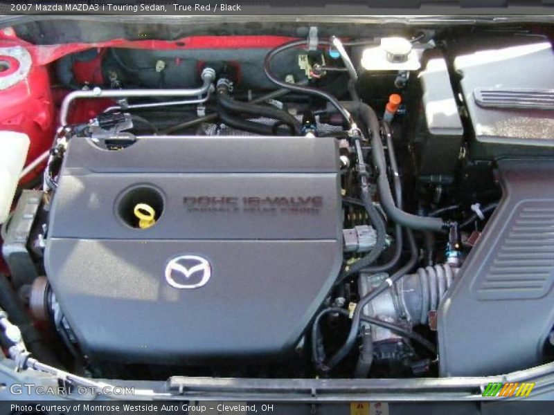 True Red / Black 2007 Mazda MAZDA3 i Touring Sedan