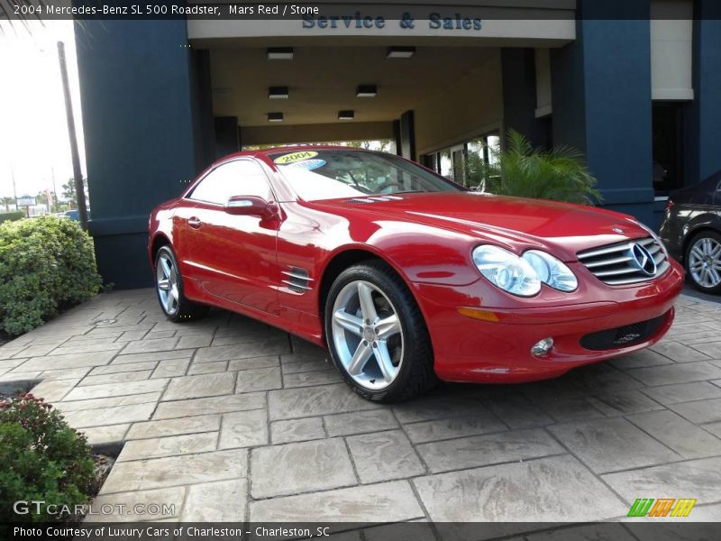 Mars Red / Stone 2004 Mercedes-Benz SL 500 Roadster