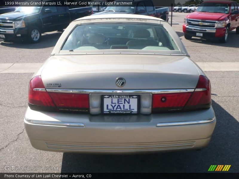 Harvest Gold Metallic / Light Parchment 1999 Mercury Grand Marquis LS