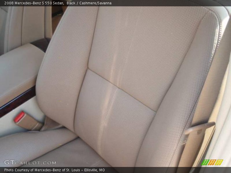 Black / Cashmere/Savanna 2008 Mercedes-Benz S 550 Sedan
