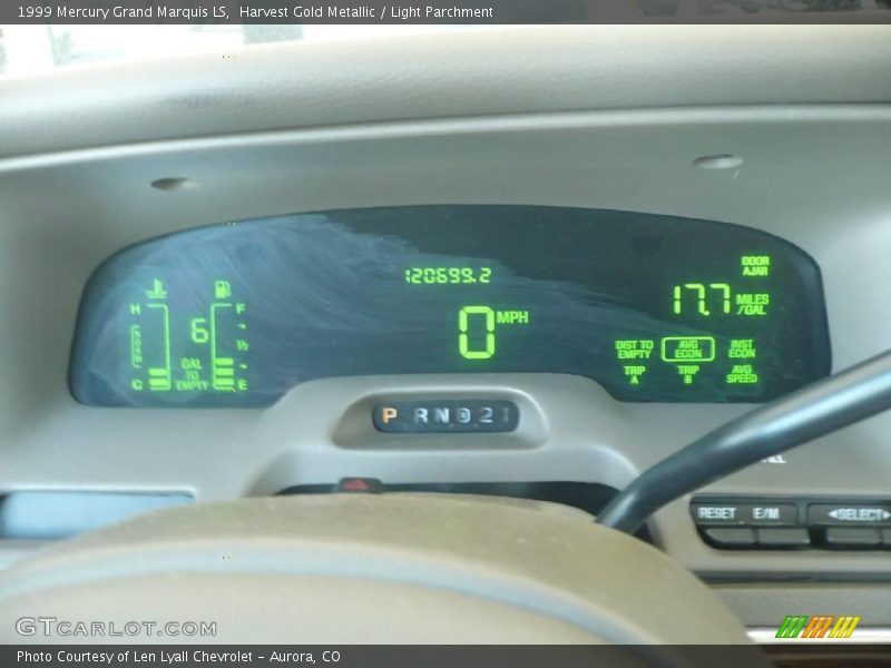 Harvest Gold Metallic / Light Parchment 1999 Mercury Grand Marquis LS