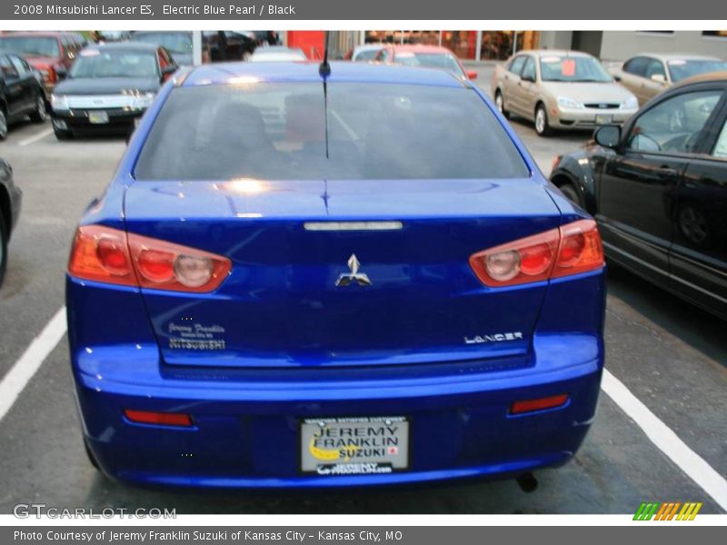 Electric Blue Pearl / Black 2008 Mitsubishi Lancer ES