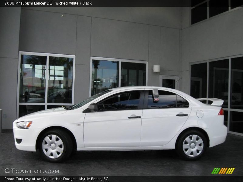 Wicked White / Black 2008 Mitsubishi Lancer DE
