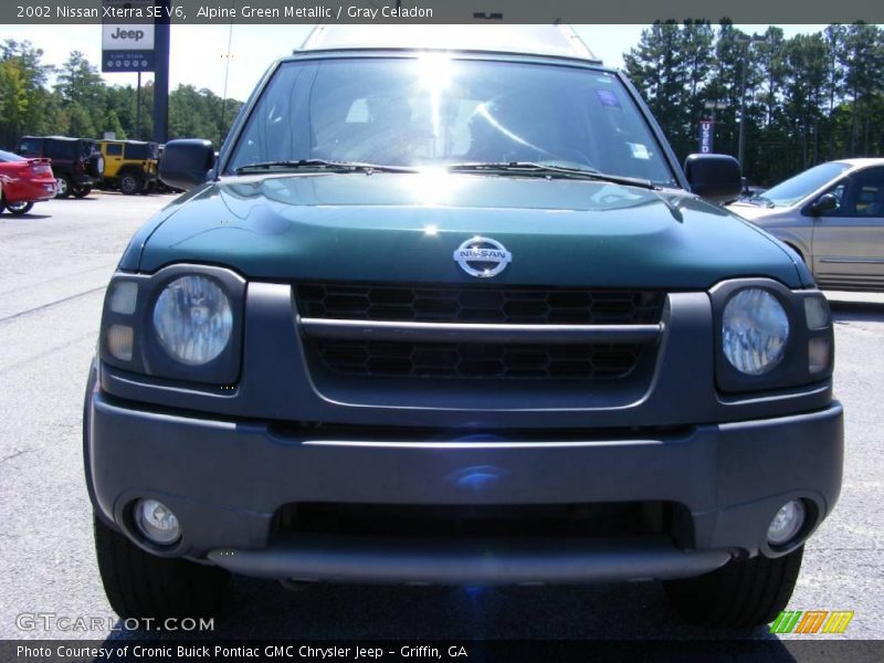 Alpine Green Metallic / Gray Celadon 2002 Nissan Xterra SE V6