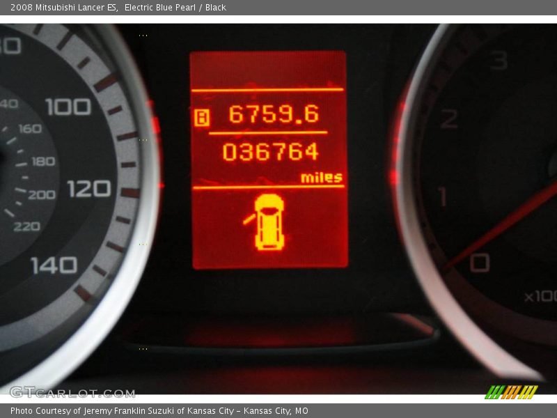 Electric Blue Pearl / Black 2008 Mitsubishi Lancer ES