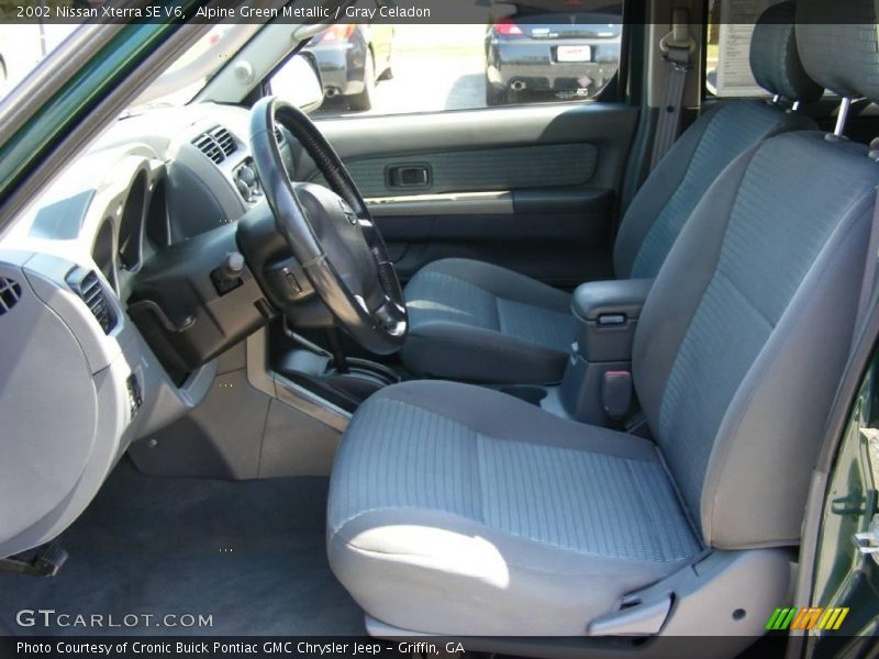 Alpine Green Metallic / Gray Celadon 2002 Nissan Xterra SE V6