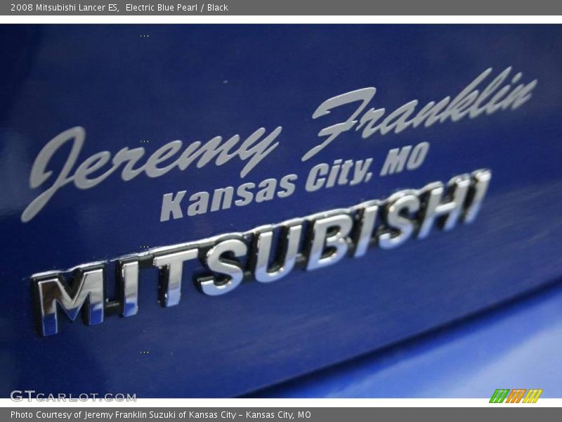Electric Blue Pearl / Black 2008 Mitsubishi Lancer ES