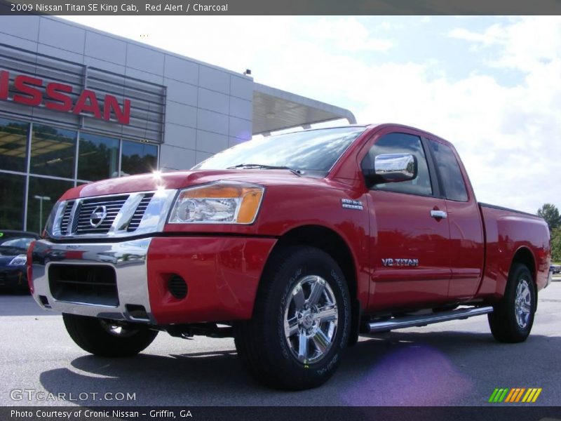 Red Alert / Charcoal 2009 Nissan Titan SE King Cab