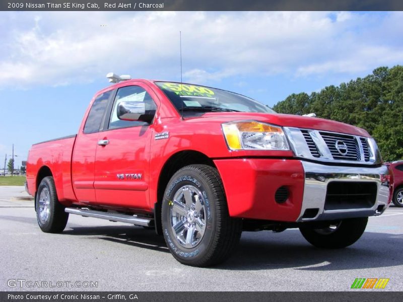 Red Alert / Charcoal 2009 Nissan Titan SE King Cab