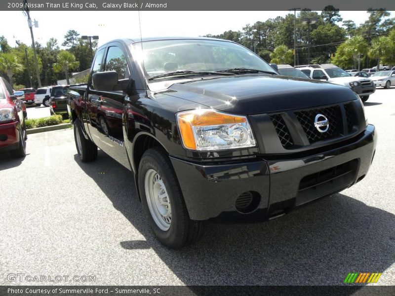 Galaxy Black / Almond 2009 Nissan Titan LE King Cab