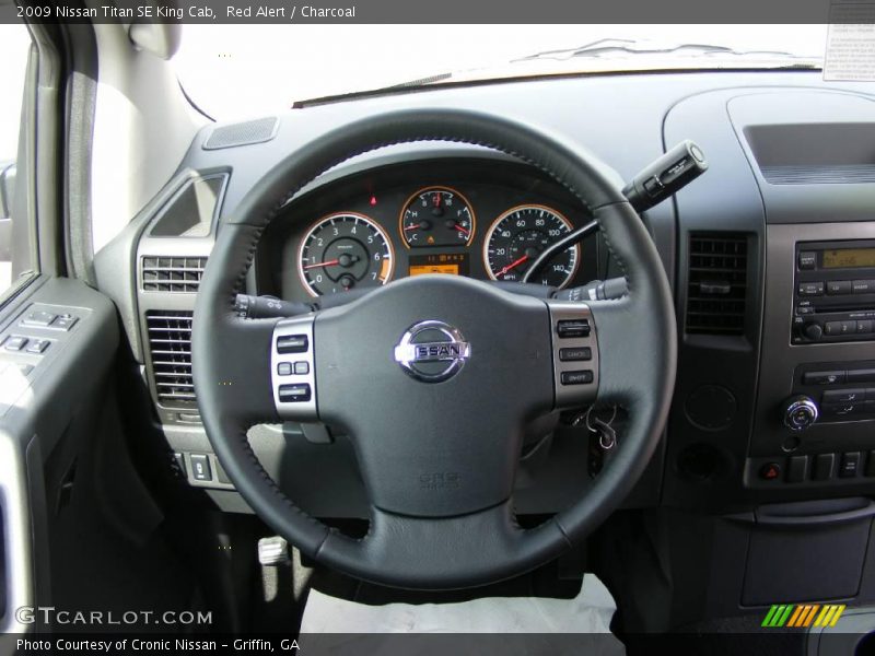 Red Alert / Charcoal 2009 Nissan Titan SE King Cab