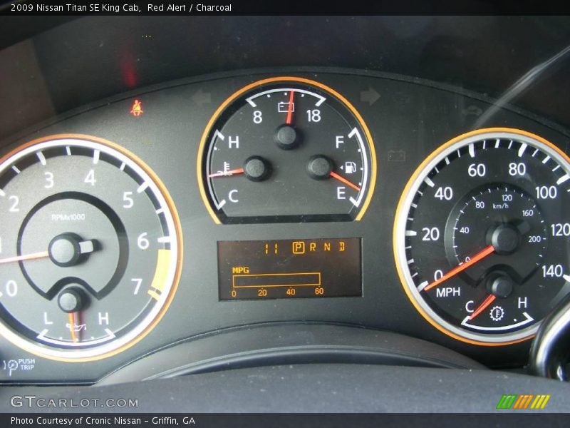 Red Alert / Charcoal 2009 Nissan Titan SE King Cab