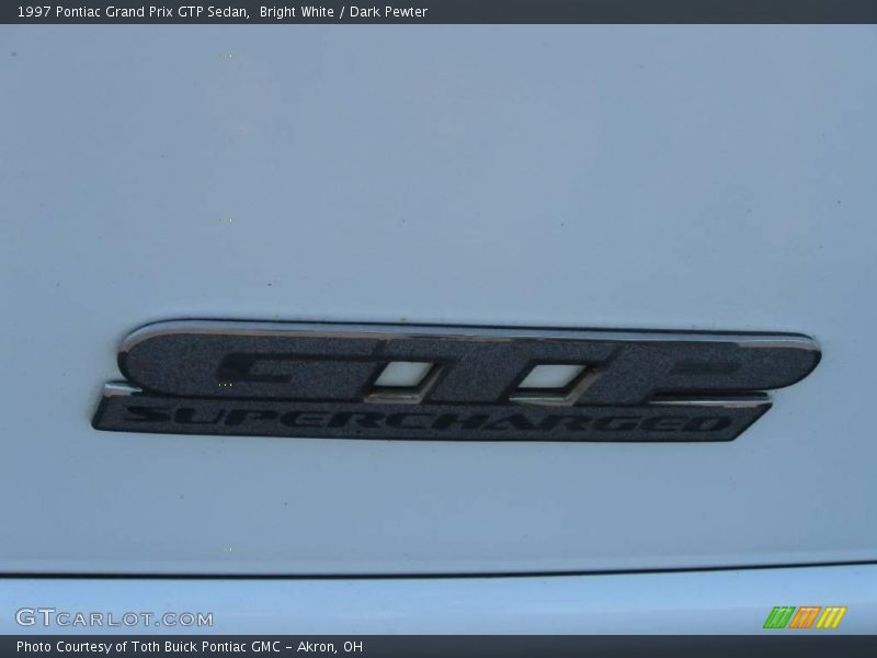Bright White / Dark Pewter 1997 Pontiac Grand Prix GTP Sedan