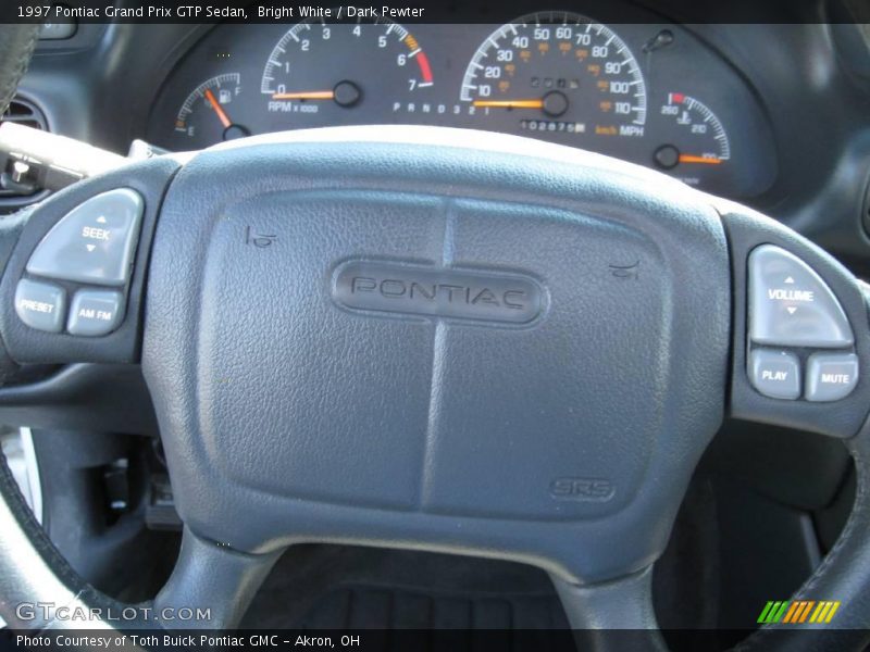 Bright White / Dark Pewter 1997 Pontiac Grand Prix GTP Sedan