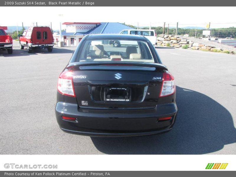 Black Pearl Metallic / Beige 2009 Suzuki SX4 Sedan