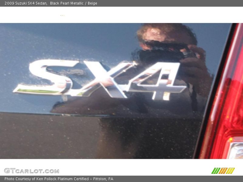 Black Pearl Metallic / Beige 2009 Suzuki SX4 Sedan