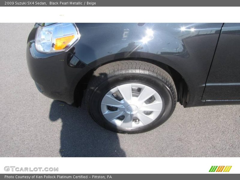 Black Pearl Metallic / Beige 2009 Suzuki SX4 Sedan