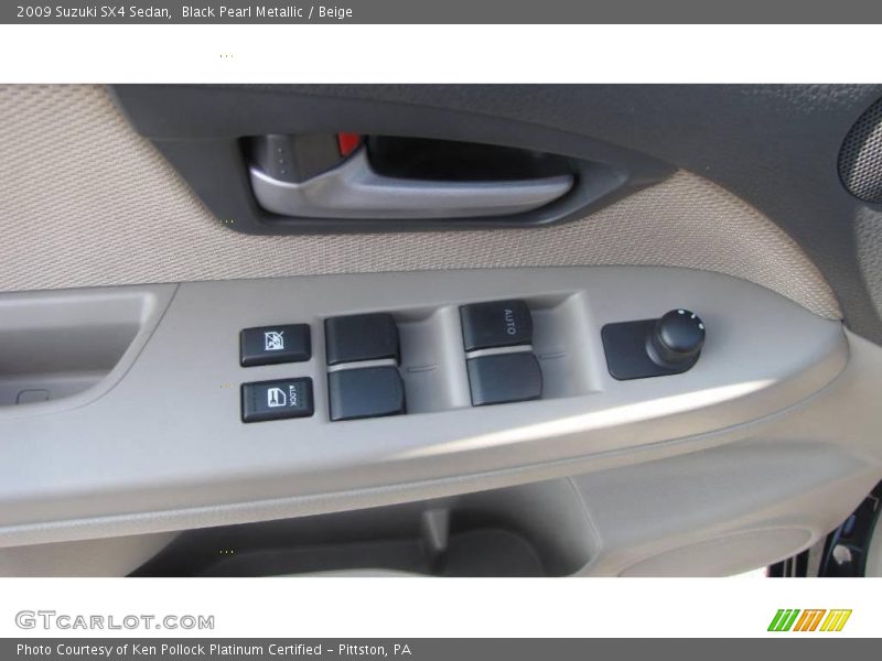 Black Pearl Metallic / Beige 2009 Suzuki SX4 Sedan
