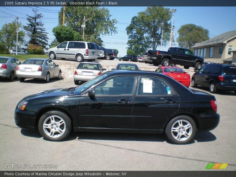 Obsidian Black Pearl / Black 2005 Subaru Impreza 2.5 RS Sedan