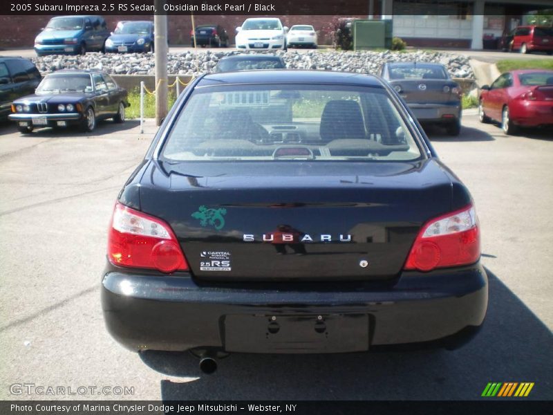 Obsidian Black Pearl / Black 2005 Subaru Impreza 2.5 RS Sedan