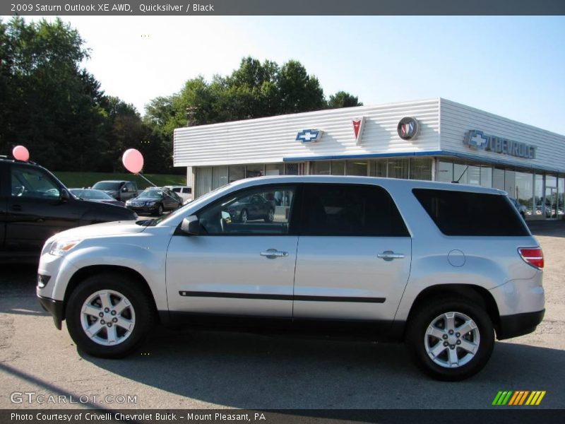 Quicksilver / Black 2009 Saturn Outlook XE AWD