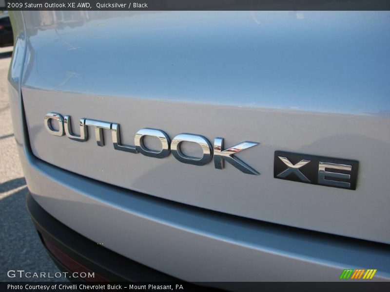 Quicksilver / Black 2009 Saturn Outlook XE AWD