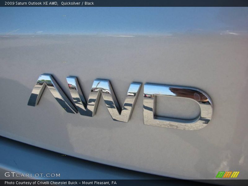 Quicksilver / Black 2009 Saturn Outlook XE AWD