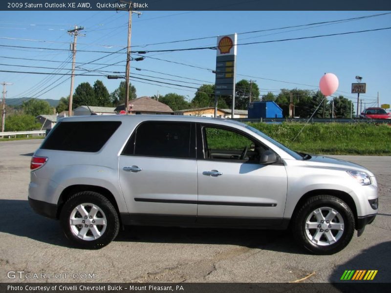 Quicksilver / Black 2009 Saturn Outlook XE AWD