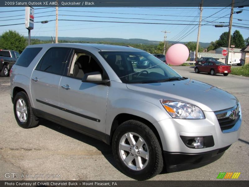 Quicksilver / Black 2009 Saturn Outlook XE AWD