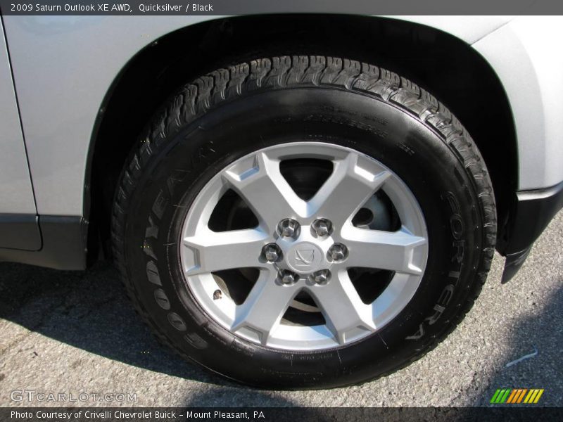 Quicksilver / Black 2009 Saturn Outlook XE AWD