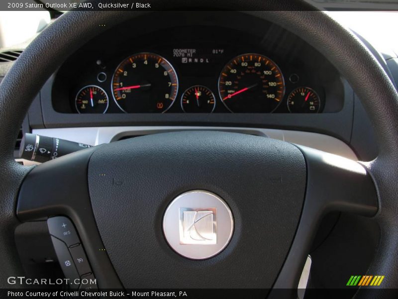 Quicksilver / Black 2009 Saturn Outlook XE AWD