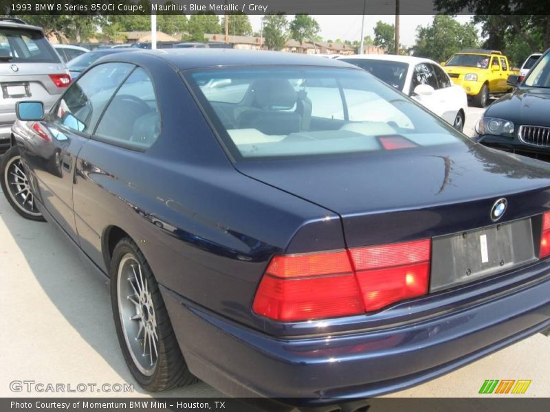 Mauritius Blue Metallic / Grey 1993 BMW 8 Series 850Ci Coupe