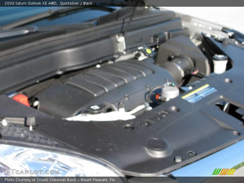 Quicksilver / Black 2009 Saturn Outlook XE AWD
