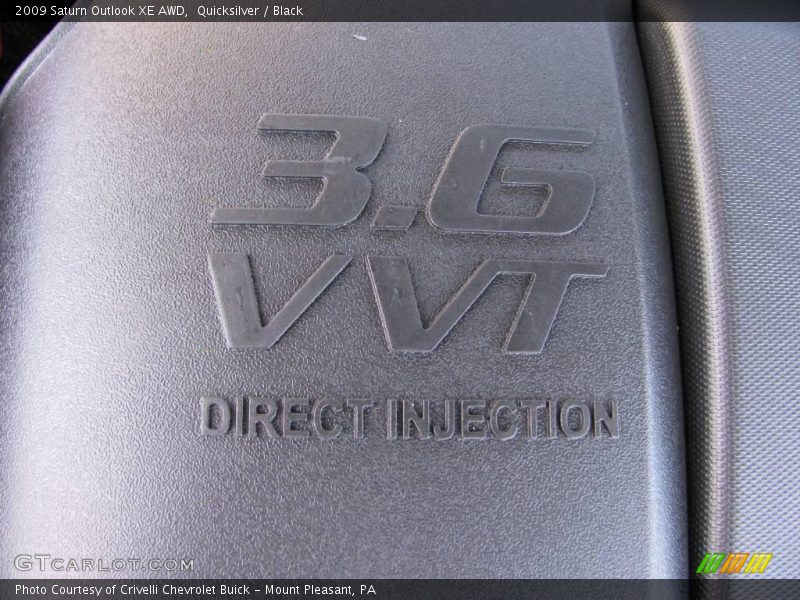 Quicksilver / Black 2009 Saturn Outlook XE AWD