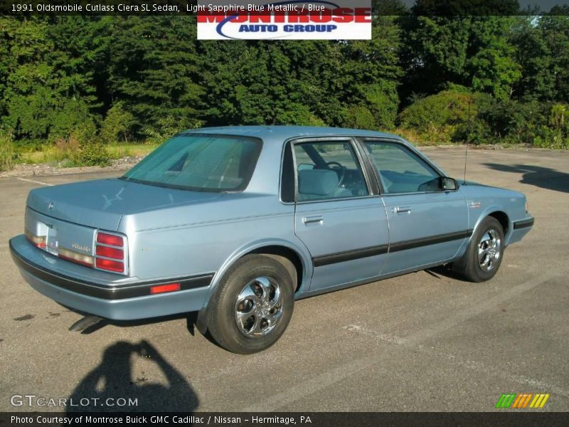 Light Sapphire Blue Metallic / Blue 1991 Oldsmobile Cutlass Ciera SL Sedan